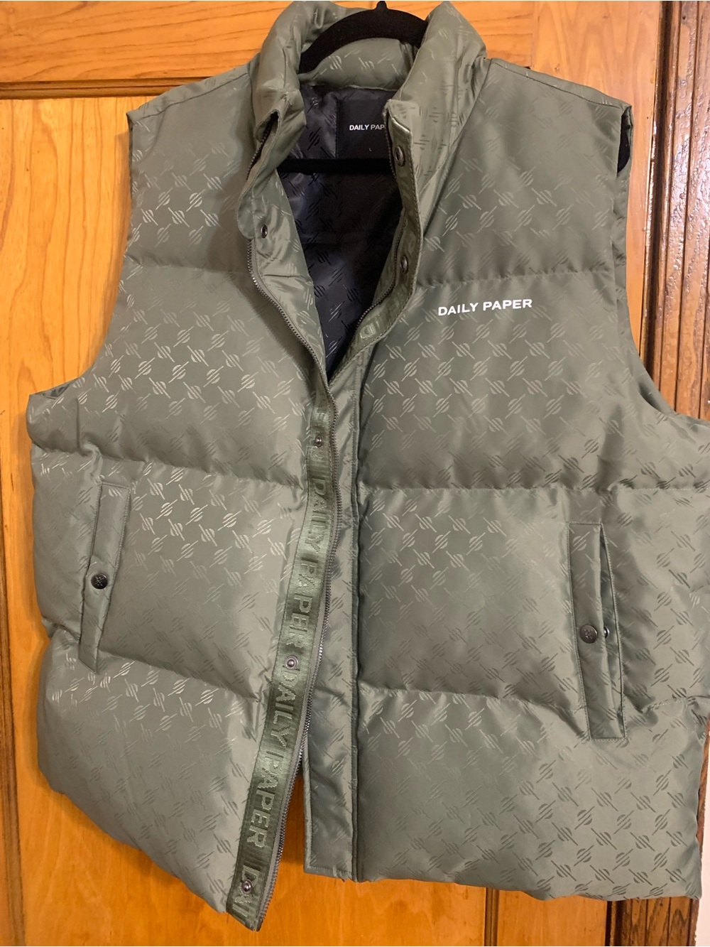 Daily Paper Olive Quilted Puffer Vest
